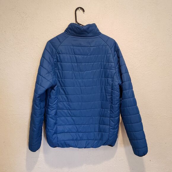 New Balance Men's Medium Blue Quilted Tech Puffer Winter Jacket - Picture 5 of 10